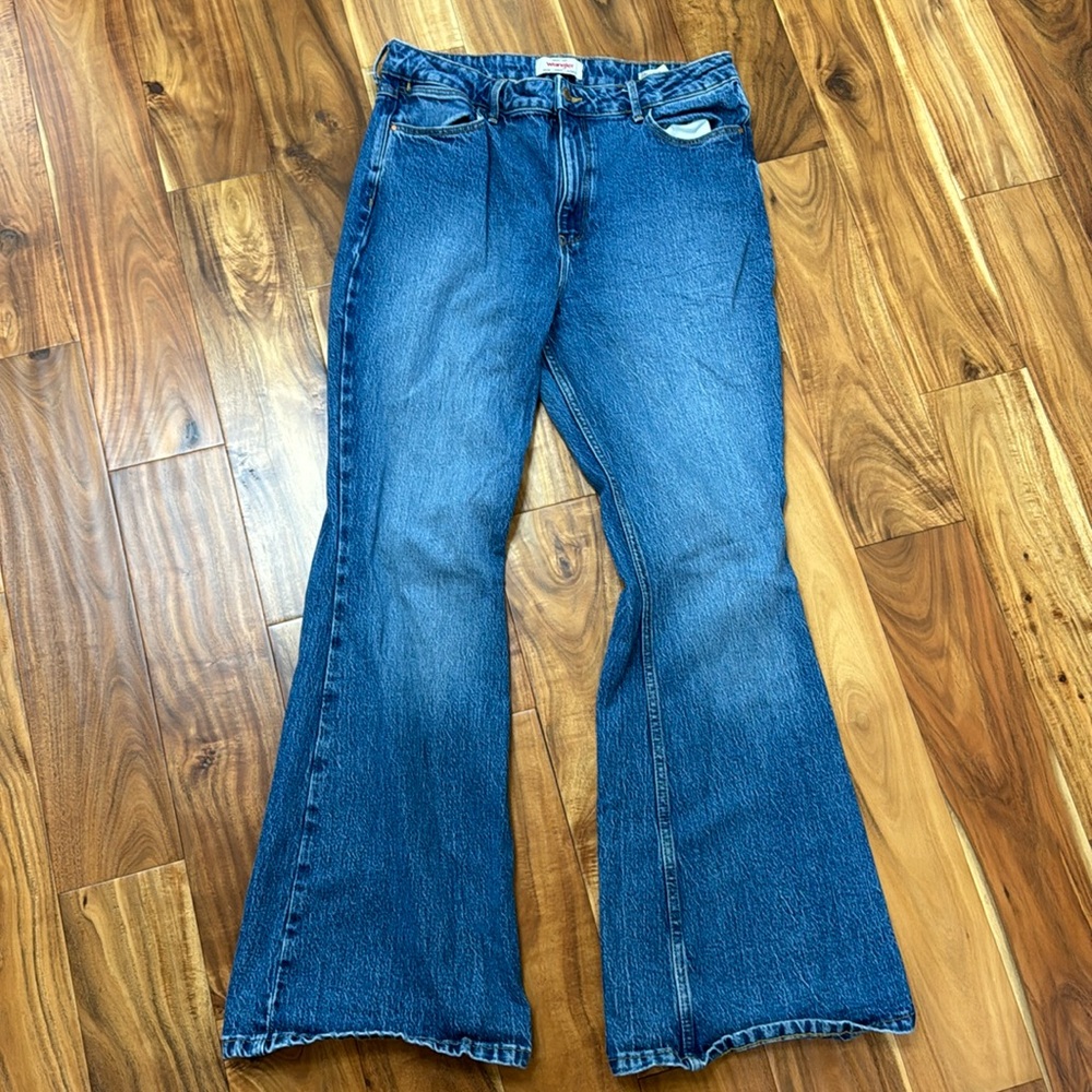 Wrangler boot cut jeans.
